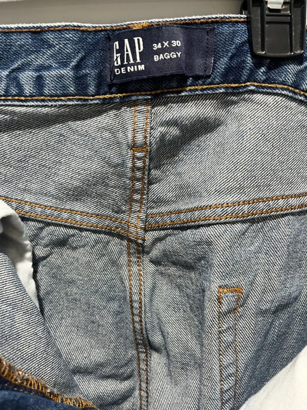 Gap Baggy Jeans Men's 34x30 Blue Denim Relaxed‎ Wide Leg